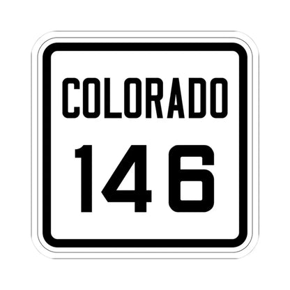 Colorado 146 1926 (Colorado) (Road Sign) STICKER Vinyl Kiss-Cut Decal 3 Inch White - The Sticker Space