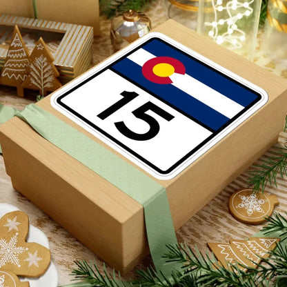 Colorado 15 (Colorado) (Road Sign) STICKER Vinyl Kiss-Cut Decal - The Sticker Space