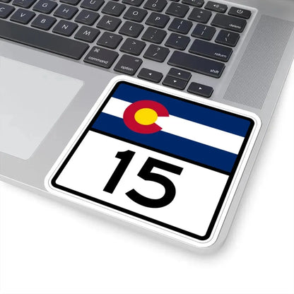 Colorado 15 (Colorado) (Road Sign) STICKER Vinyl Kiss-Cut Decal - The Sticker Space