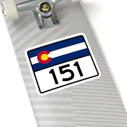 Colorado 151 wide (Colorado) (Road Sign) STICKER Vinyl Kiss-Cut Decal - The Sticker Space