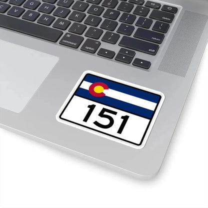 Colorado 151 wide (Colorado) (Road Sign) STICKER Vinyl Kiss-Cut Decal - The Sticker Space