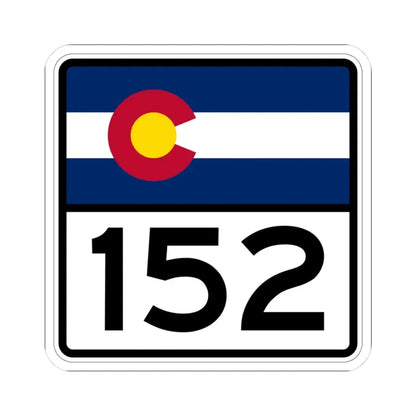 Colorado 152 (Colorado) (Road Sign) STICKER Vinyl Kiss-Cut Decal 3 Inch White - The Sticker Space