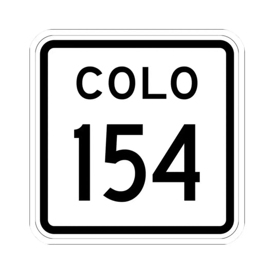 Colorado 154 1952 (Colorado) (Road Sign) STICKER Vinyl Kiss-Cut Decal 2 Inch White - The Sticker Space