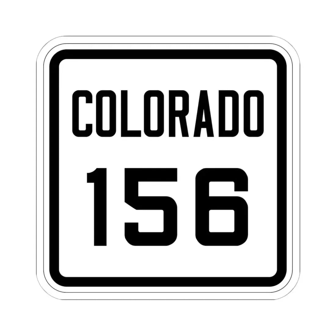 Colorado 156 1926 (Colorado) (Road Sign) STICKER Vinyl Kiss-Cut Decal 6 Inch White - The Sticker Space