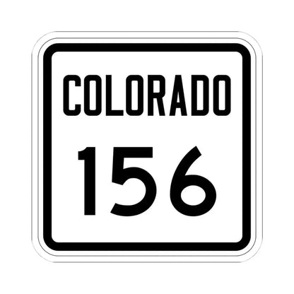 Colorado 156 1946 (Colorado) (Road Sign) STICKER Vinyl Kiss-Cut Decal 4 Inch White - The Sticker Space