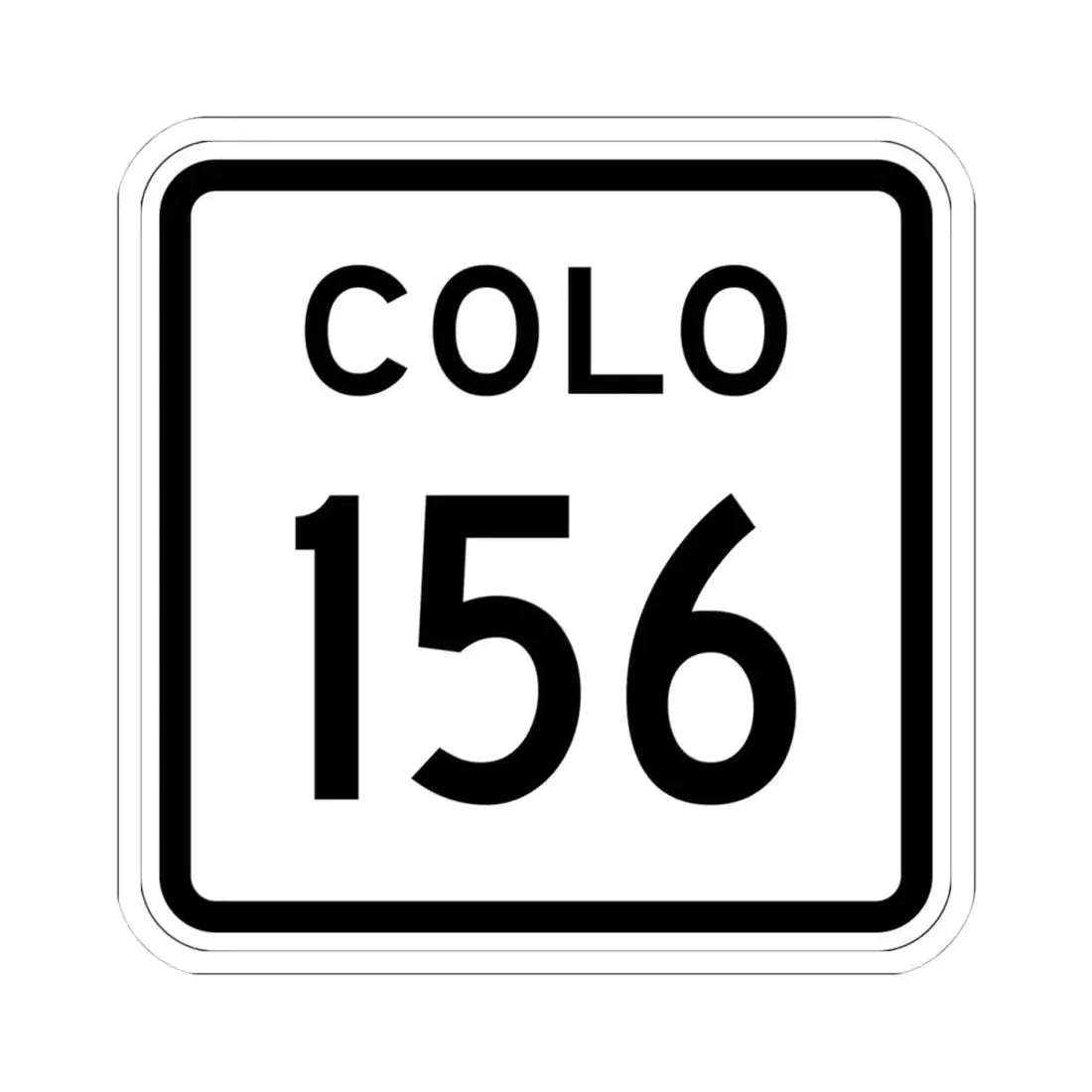 Colorado 156 1952 (Colorado) (Road Sign) STICKER Vinyl Kiss-Cut Decal 4 Inch White - The Sticker Space