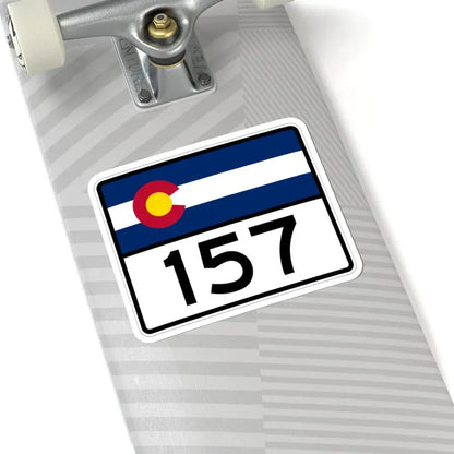 Colorado 157 wide (Colorado) (Road Sign) STICKER Vinyl Kiss-Cut Decal - The Sticker Space
