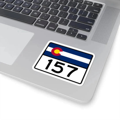 Colorado 157 wide (Colorado) (Road Sign) STICKER Vinyl Kiss-Cut Decal - The Sticker Space