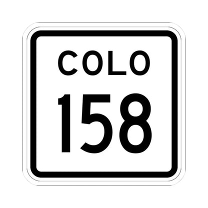 Colorado 158 1952 (Colorado) (Road Sign) STICKER Vinyl Kiss-Cut Decal 3 Inch White - The Sticker Space
