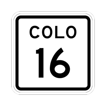 Colorado 16 1952 (Colorado) (Road Sign) STICKER Vinyl Kiss-Cut Decal 4 Inch White - The Sticker Space