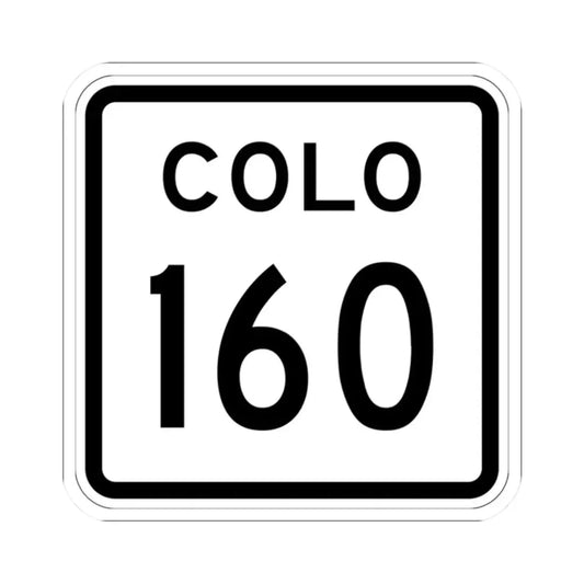 Colorado 160 1952 (Colorado) (Road Sign) STICKER Vinyl Kiss-Cut Decal 2 Inch White - The Sticker Space