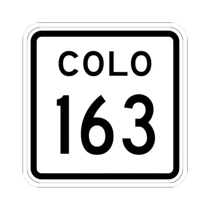 Colorado 163 1952 (Colorado) (Road Sign) STICKER Vinyl Kiss-Cut Decal 3 Inch White - The Sticker Space