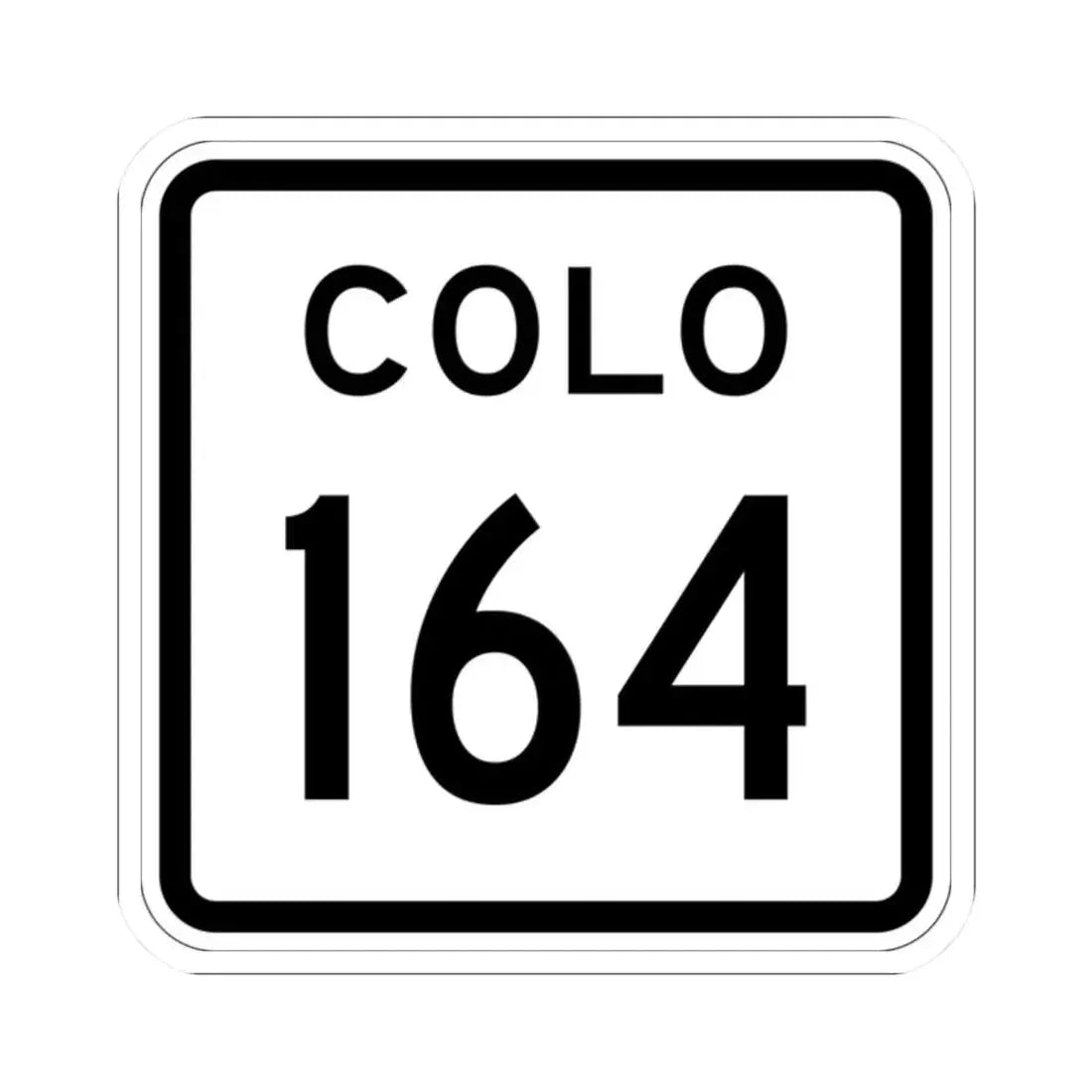 Colorado 164 1952 (Colorado) (Road Sign) STICKER Vinyl Kiss-Cut Decal 2 Inch White - The Sticker Space
