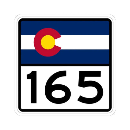 Colorado 165 (Colorado) (Road Sign) STICKER Vinyl Kiss-Cut Decal 4 Inch White - The Sticker Space
