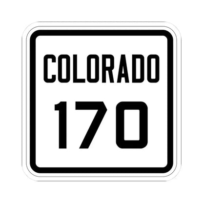Colorado 170 1926 (Colorado) (Road Sign) STICKER Vinyl Kiss-Cut Decal 3 Inch White - The Sticker Space