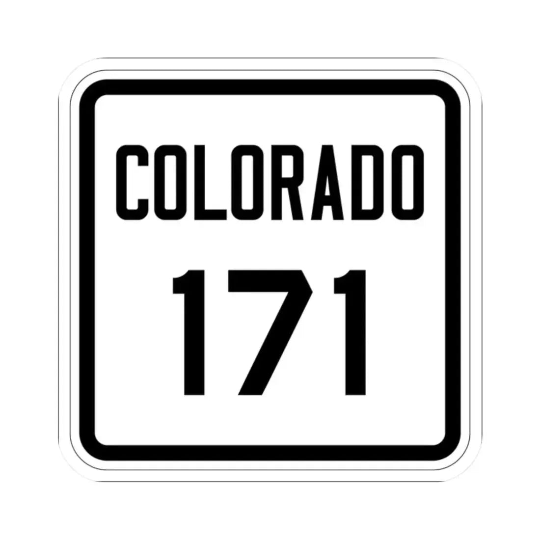 Colorado 171 1926 (Colorado) (Road Sign) STICKER Vinyl Kiss-Cut Decal 2 Inch White - The Sticker Space