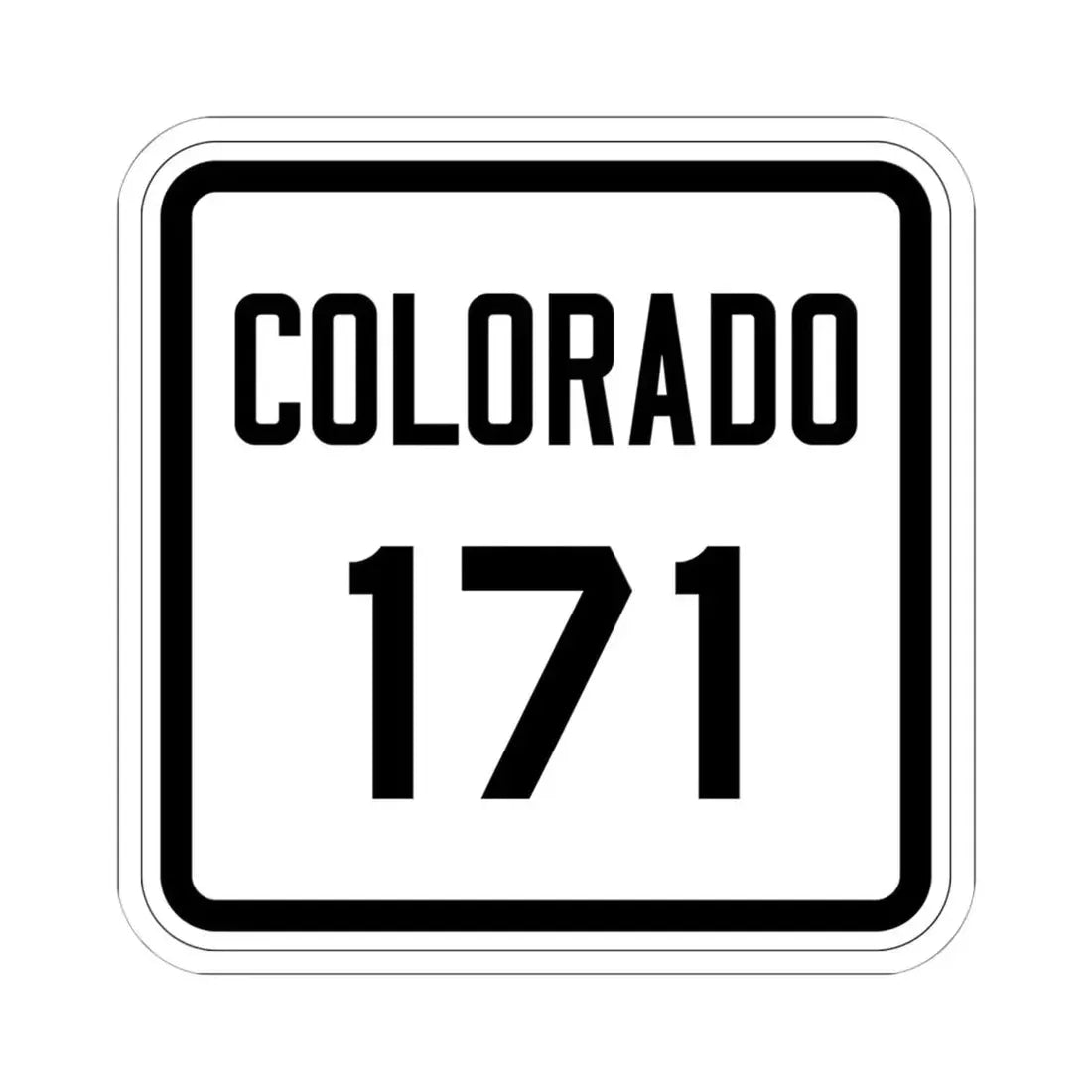 Colorado 171 1926 (Colorado) (Road Sign) STICKER Vinyl Kiss-Cut Decal 6 Inch White - The Sticker Space