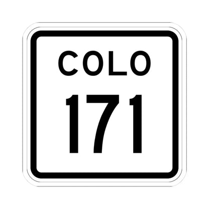 Colorado 171 1952 (Colorado) (Road Sign) STICKER Vinyl Kiss-Cut Decal 3 Inch White - The Sticker Space