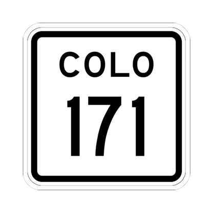 Colorado 171 1952 (Colorado) (Road Sign) STICKER Vinyl Kiss-Cut Decal 4 Inch White - The Sticker Space