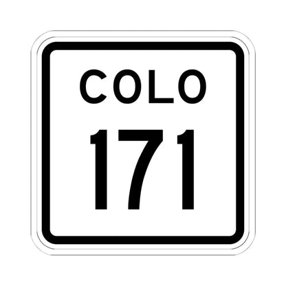 Colorado 171 1952 (Colorado) (Road Sign) STICKER Vinyl Kiss-Cut Decal 6 Inch White - The Sticker Space