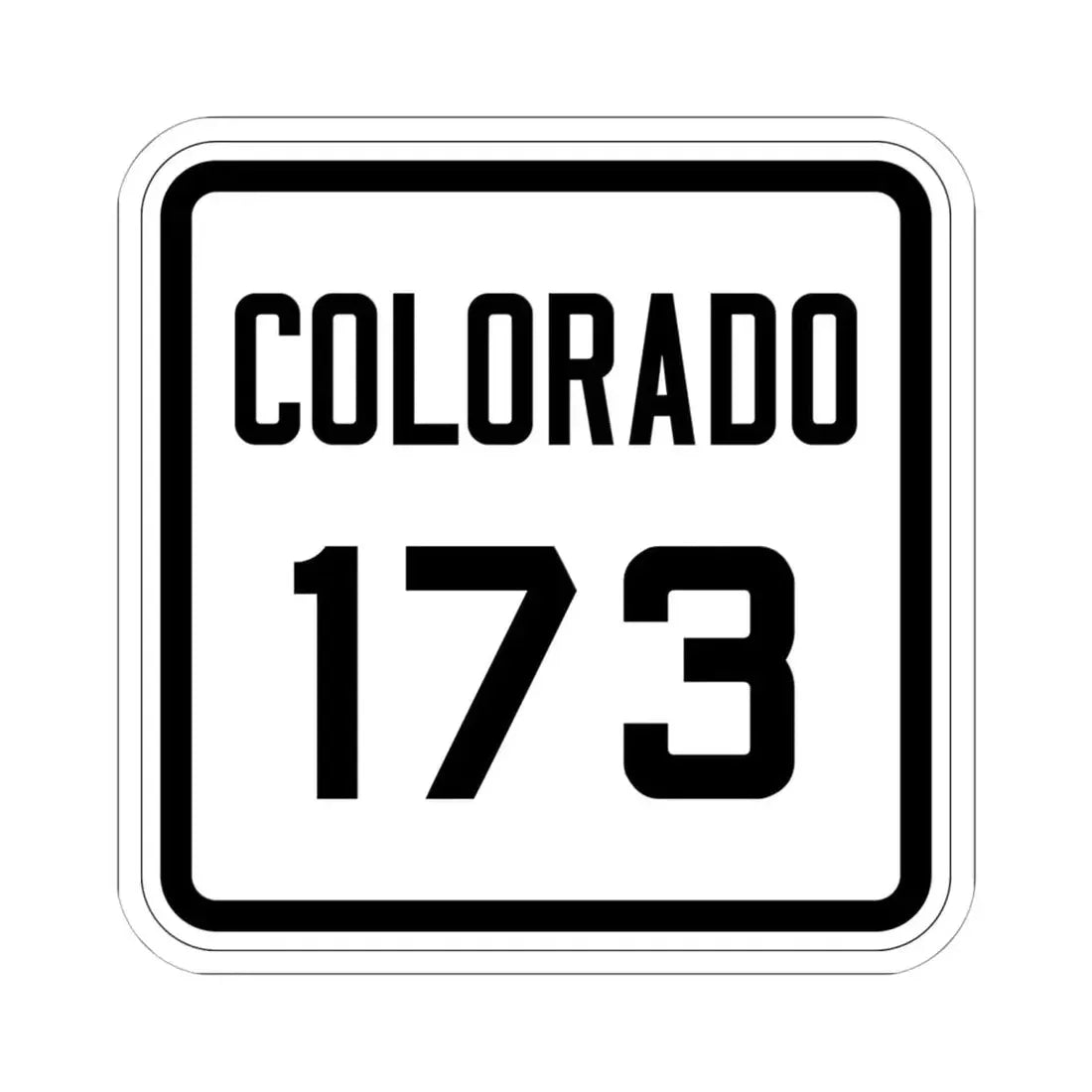 Colorado 173 1926 (Colorado) (Road Sign) STICKER Vinyl Kiss-Cut Decal 6 Inch White - The Sticker Space