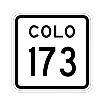 Colorado 173 1952 (Colorado) (Road Sign) STICKER Vinyl Kiss-Cut Decal 6 Inch White - The Sticker Space