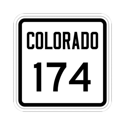 Colorado 174 1946 (Colorado) (Road Sign) STICKER Vinyl Kiss-Cut Decal 4 Inch White - The Sticker Space