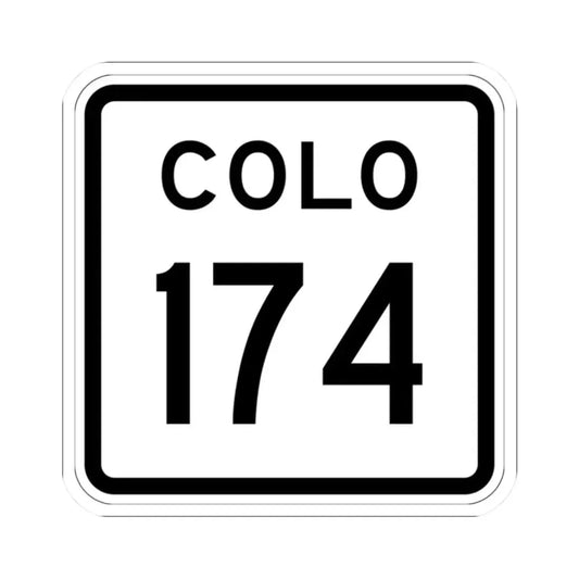Colorado 174 1952 (Colorado) (Road Sign) STICKER Vinyl Kiss-Cut Decal 2 Inch White - The Sticker Space