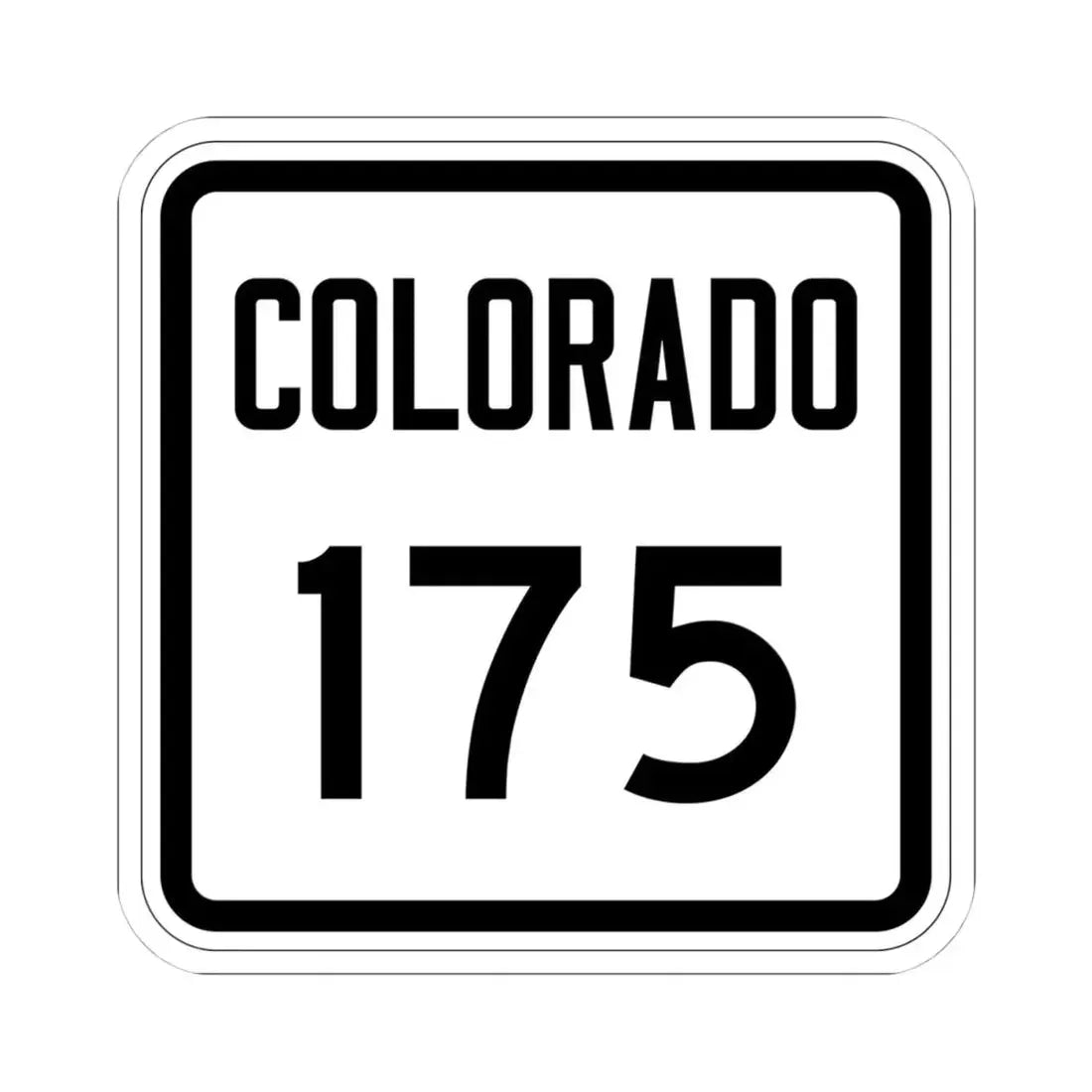 Colorado 175 1946 (Colorado) (Road Sign) STICKER Vinyl Kiss-Cut Decal 4 Inch White - The Sticker Space