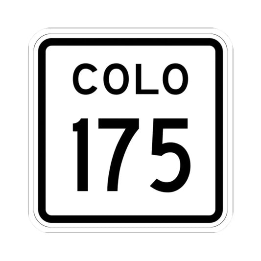 Colorado 175 1952 (Colorado) (Road Sign) STICKER Vinyl Kiss-Cut Decal 2 Inch White - The Sticker Space