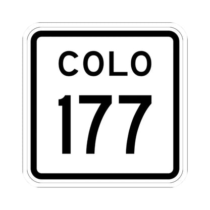 Colorado 177 1952 (Colorado) (Road Sign) STICKER Vinyl Kiss-Cut Decal 2 Inch White - The Sticker Space