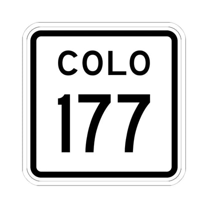 Colorado 177 1952 (Colorado) (Road Sign) STICKER Vinyl Kiss-Cut Decal 6 Inch White - The Sticker Space