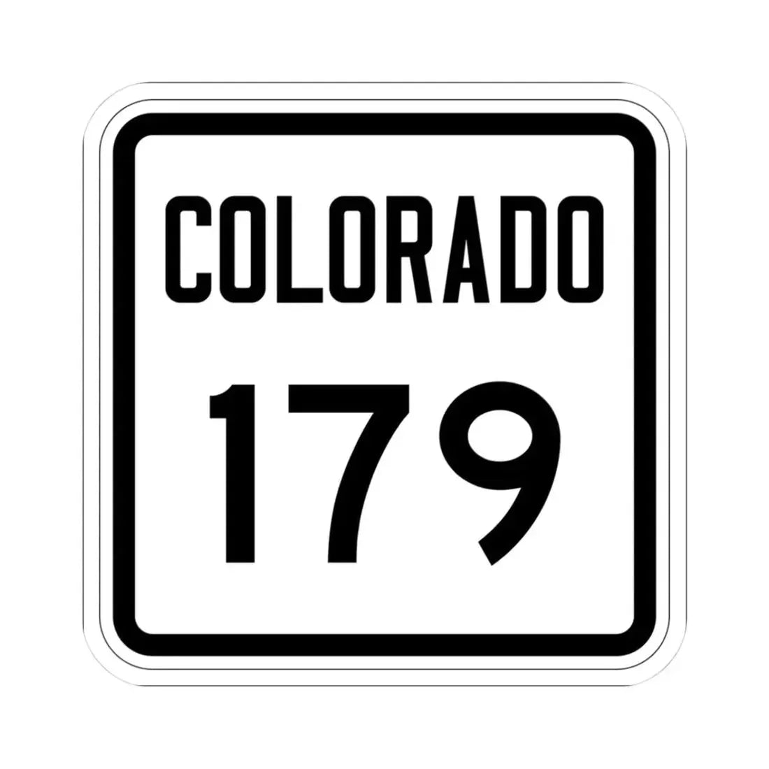 Colorado 179 1946 (Colorado) (Road Sign) STICKER Vinyl Kiss-Cut Decal 3 Inch White - The Sticker Space