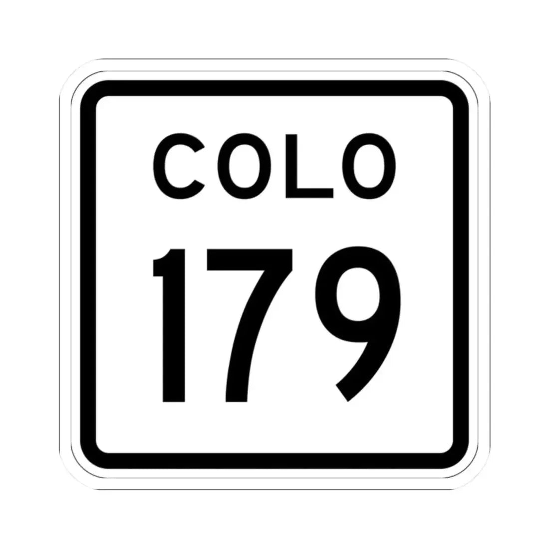Colorado 179 1952 (Colorado) (Road Sign) STICKER Vinyl Kiss-Cut Decal 2 Inch White - The Sticker Space