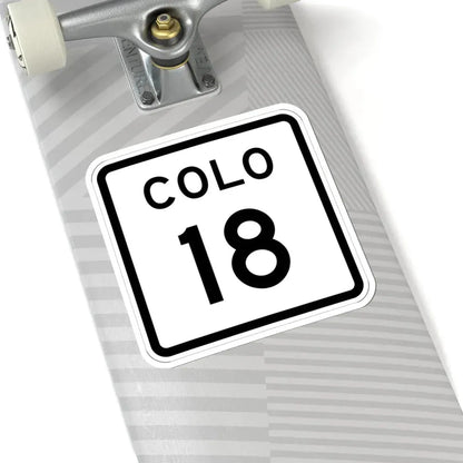 Colorado 18 1952 (Colorado) (Road Sign) STICKER Vinyl Kiss-Cut Decal - The Sticker Space