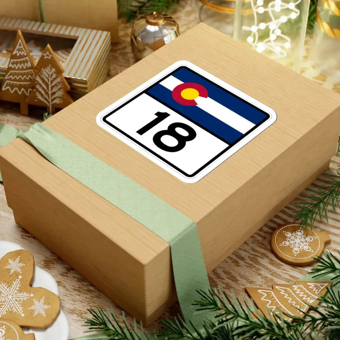 Colorado 18 (Colorado) (Road Sign) STICKER Vinyl Kiss-Cut Decal - The Sticker Space