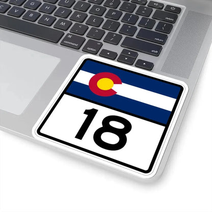 Colorado 18 (Colorado) (Road Sign) STICKER Vinyl Kiss-Cut Decal - The Sticker Space