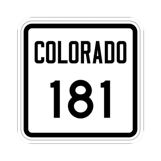 Colorado 181 1946 (Colorado) (Road Sign) STICKER Vinyl Kiss-Cut Decal 2 Inch White - The Sticker Space