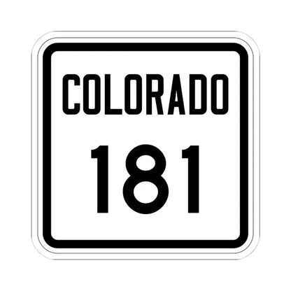 Colorado 181 1946 (Colorado) (Road Sign) STICKER Vinyl Kiss-Cut Decal 4 Inch White - The Sticker Space