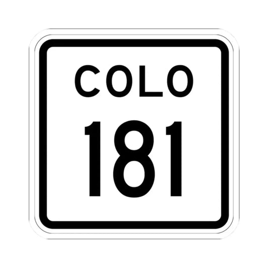 Colorado 181 1952 (Colorado) (Road Sign) STICKER Vinyl Kiss-Cut Decal 2 Inch White - The Sticker Space