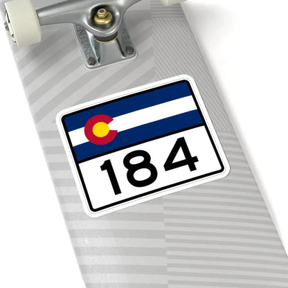 Colorado 184 wide (Colorado) (Road Sign) STICKER Vinyl Kiss-Cut Decal - The Sticker Space