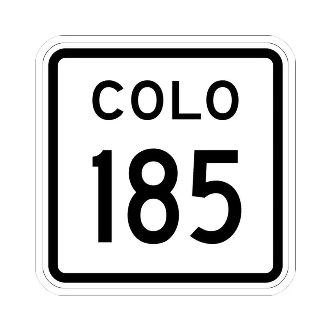 Colorado 185 1952 (Colorado) (Road Sign) STICKER Vinyl Kiss-Cut Decal 3 Inch White - The Sticker Space