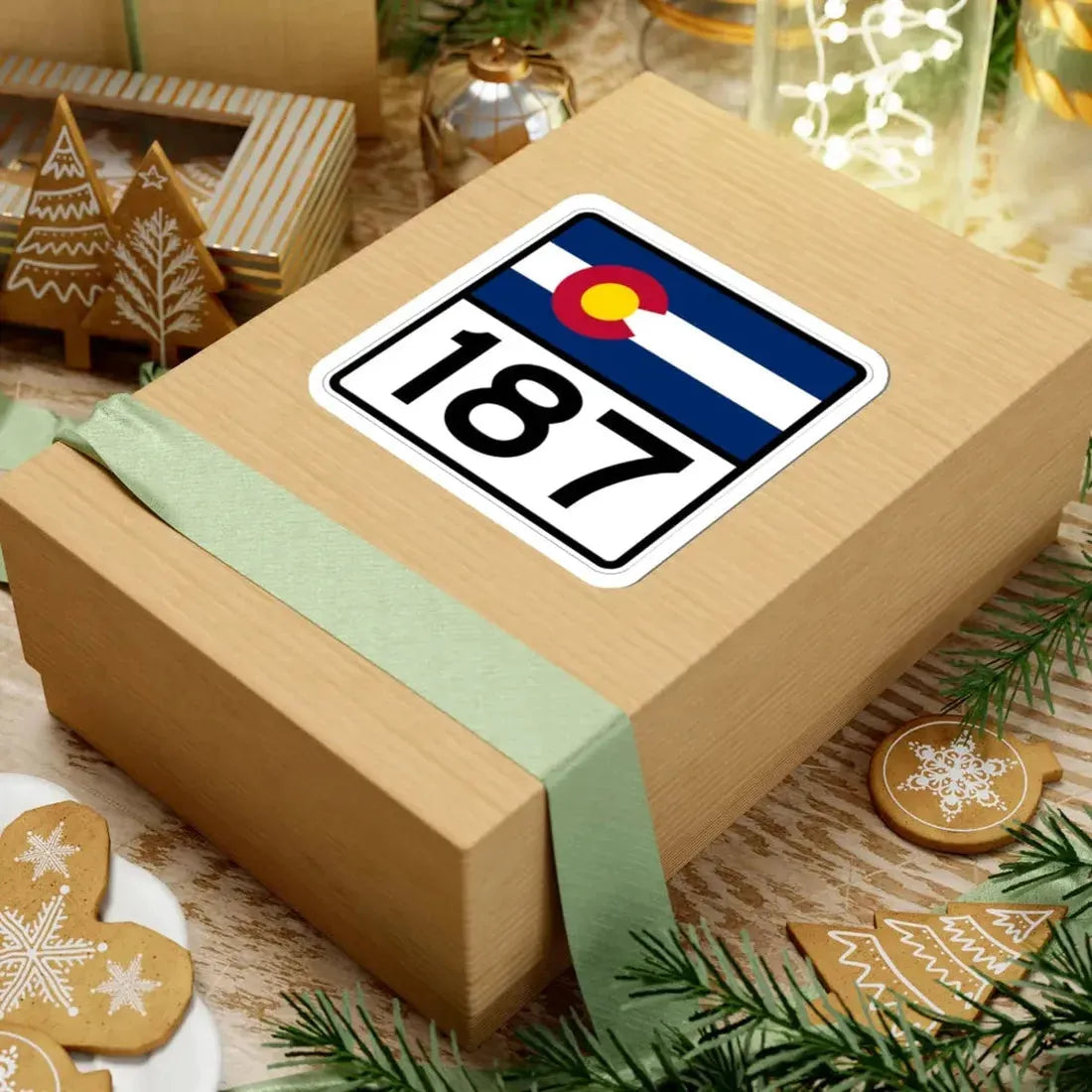 Colorado 187 (Colorado) (Road Sign) STICKER Vinyl Kiss-Cut Decal - The Sticker Space