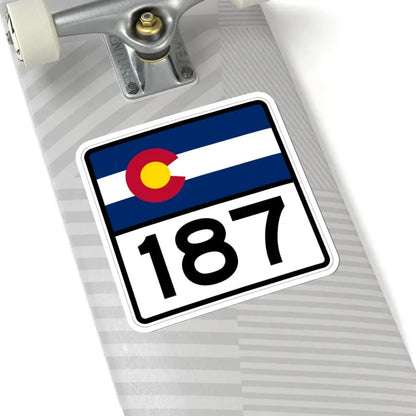 Colorado 187 (Colorado) (Road Sign) STICKER Vinyl Kiss-Cut Decal - The Sticker Space