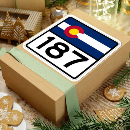 Colorado 187 (Colorado) (Road Sign) STICKER Vinyl Kiss-Cut Decal - The Sticker Space