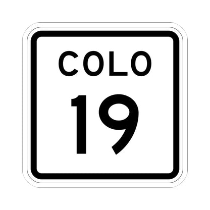 Colorado 19 1952 (Colorado) (Road Sign) STICKER Vinyl Kiss-Cut Decal 4 Inch White - The Sticker Space
