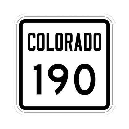 Colorado 190 1946 (Colorado) (Road Sign) STICKER Vinyl Kiss-Cut Decal 6 Inch White - The Sticker Space