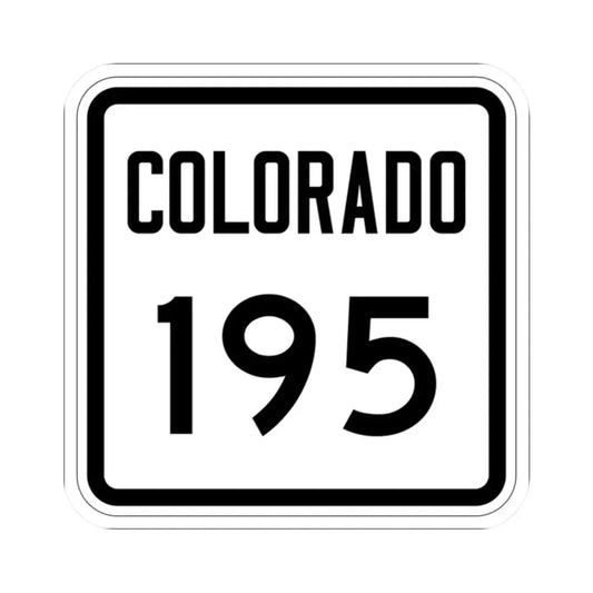 Colorado 195 1946 (Colorado) (Road Sign) STICKER Vinyl Kiss-Cut Decal 2 Inch White - The Sticker Space