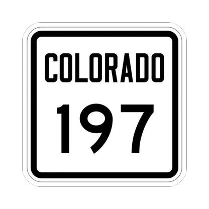 Colorado 197 1946 (Colorado) (Road Sign) STICKER Vinyl Kiss-Cut Decal 4 Inch White - The Sticker Space