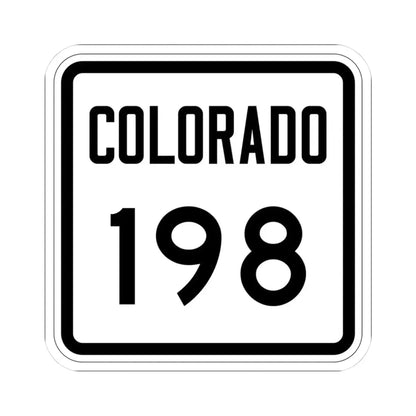 Colorado 198 1946 (Colorado) (Road Sign) STICKER Vinyl Kiss-Cut Decal 3 Inch White - The Sticker Space
